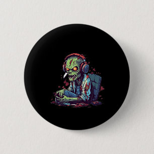 Zombie Gamer Halloween Costume Gaming Video-game C 6 Cm Round Badge