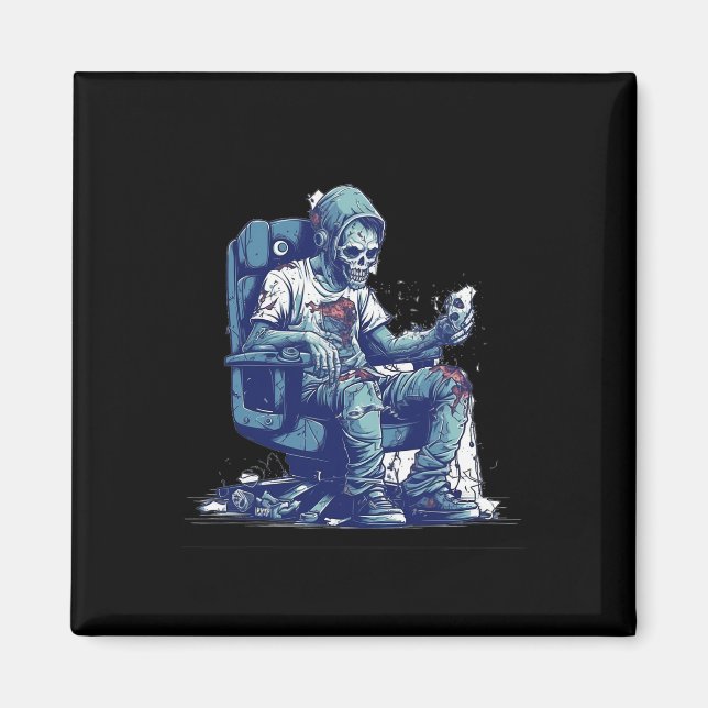 Zombie Gamer Halloween Costume Gaming Video-game C Magnet (Front)