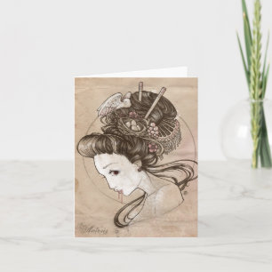 Zombie Geisha Notecard