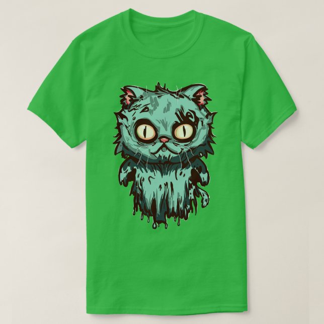 Zombie Ghost Cat no text T-Shirt (Design Front)