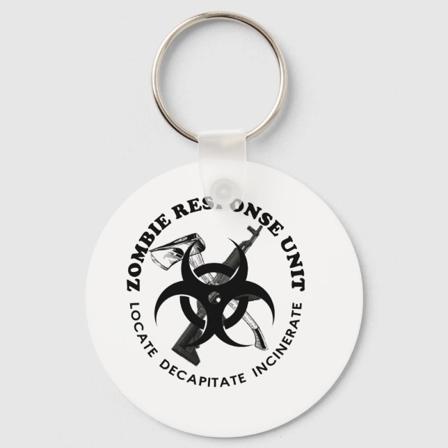 Zombie Gift Response Team Gifts Customize Key Ring (Front)