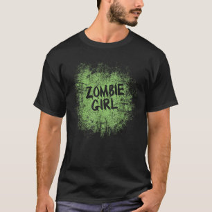 Zombie girl cool lazy halloween costume zombies fa T-Shirt