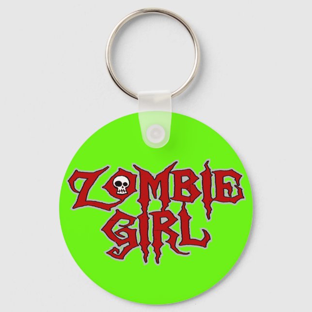 Zombie Girl Key Ring (Front)