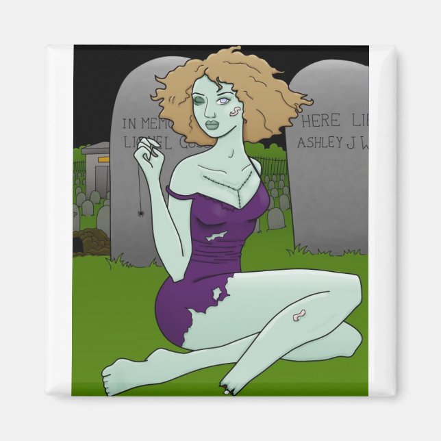 zombie girl magnet (Front)