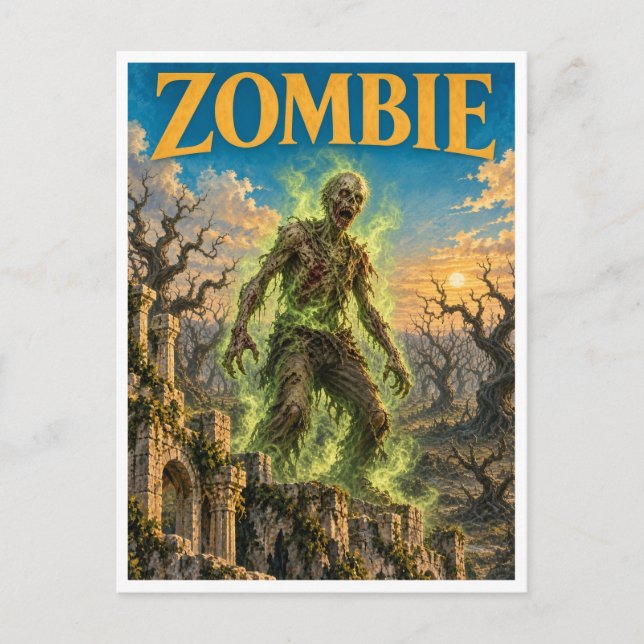 Zombie, Gothic Fantasy Monster Postcard (Front)