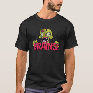 Zombie Grains Vegan Halloween Scary Costume Men Wo T-Shirt