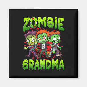 Zombie Grandma Halloween Costume Family Matching Magnet