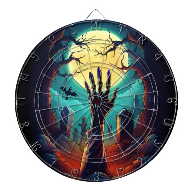 Zombie Grave Horror Dartboard (Front)
