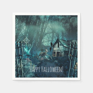 Zombie Graveyard Birthday or Halloween Party Napkin