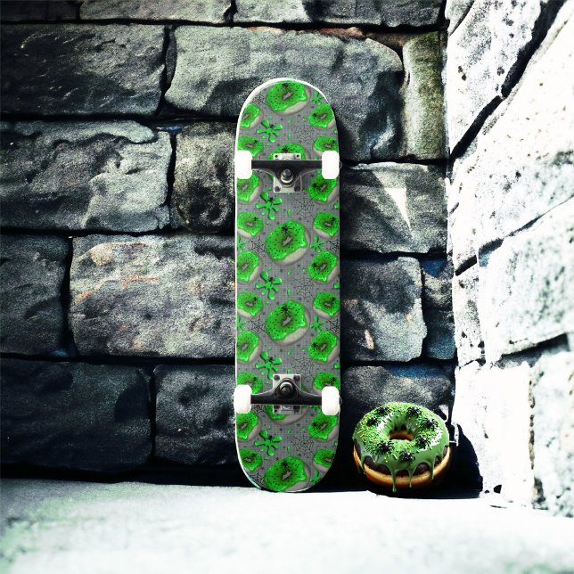Zombie green slime doughnuts skateboard (Creator Uploaded)