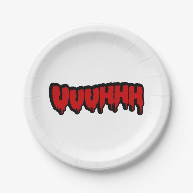 Zombie Groan Paper Plate (Front)