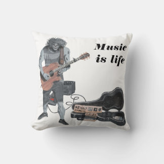 Zombie Guitar Musician Life Pillow