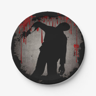 Zombie Halloween 7 Inch Paper Plate