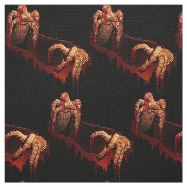 Zombie Halloween Fabric Custom Halloween Fabrics (Swatch)