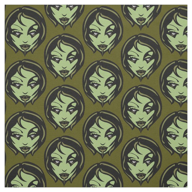 Zombie Halloween Fabric Halloween Fabrics Custom (Swatch)