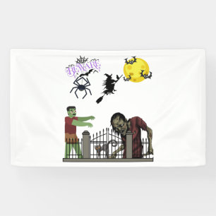 Zombie Halloween Land 3x5 Vinyl Banner