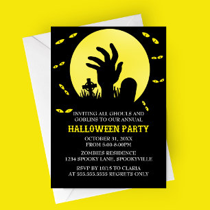 Zombie Halloween Party Invitation