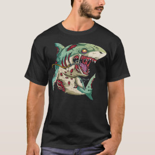 Zombie Halloween Party Outfit Gift For Surfers Kid T-Shirt