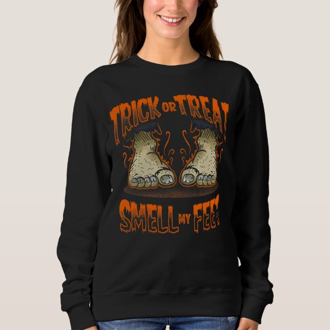 Zombie Halloween   Trick Or Treat Cute Sweatshirt (Front)