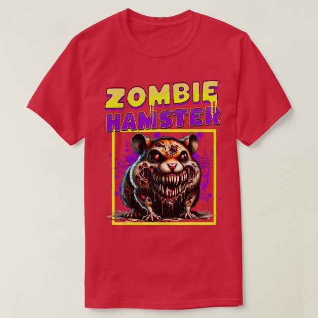 Zombie Hamster funny T-Shirt (Design Front)