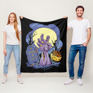 Zombie Hand Halloween  Fleece Blanket