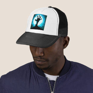 Zombie Hand in Moonlight Trucker Hat
