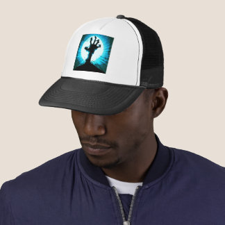 Zombie Hand in Moonlight Trucker Hat