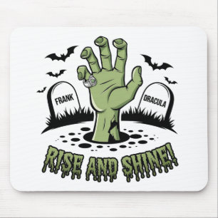 Zombie Hand Rising Halloween Design Fun and Spooky Mouse Pad