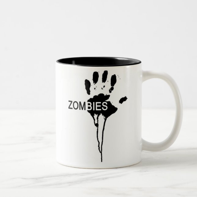 Zombie Hand Two-Tone Coffee Mug (Right)