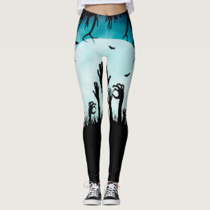 Zombie Hands All-Over Print Halloween Leggings