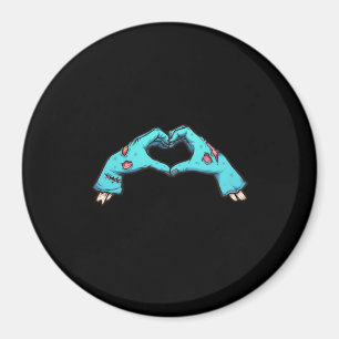 Zombie Hands Heart Halloween Spooky Magnet