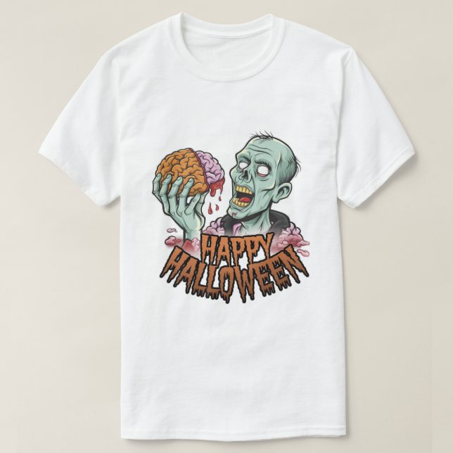 Zombie: Happy Halloween T-Shirt (Design Front)
