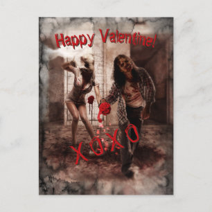 Zombie Happy Valentine Greeting Postcard