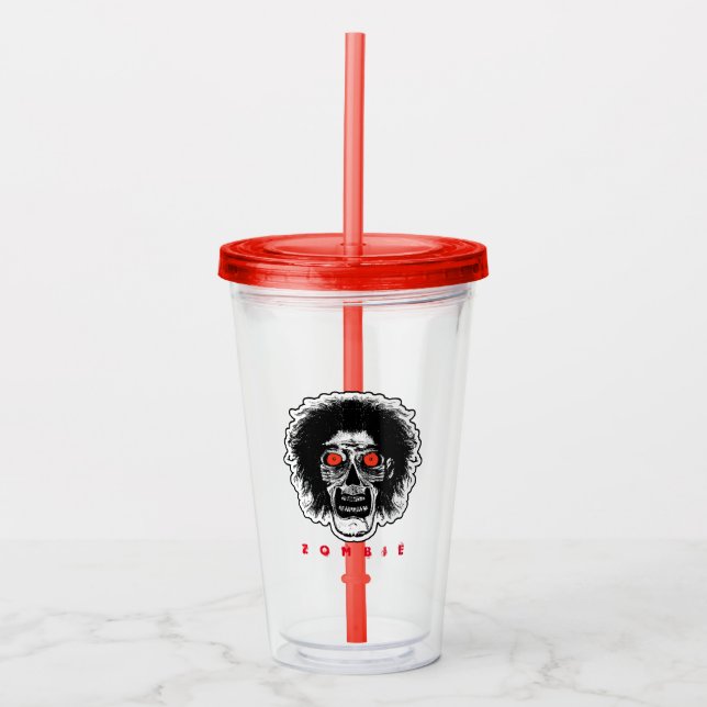 ZOMBIE HEAD  ACRYLIC TUMBLER (Front)