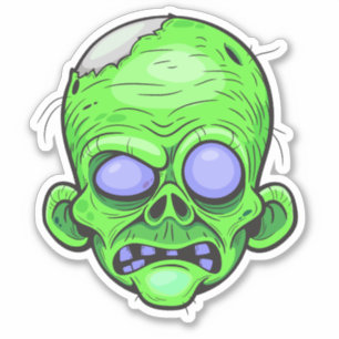 Zombie Head Illustration Art