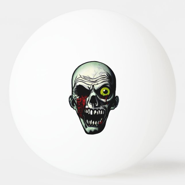 Zombie Head Ping Pong Ball (Front)