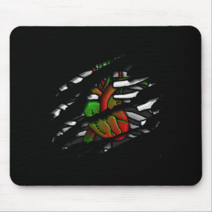 Zombie Heart And Bones Graphic Mouse Pad