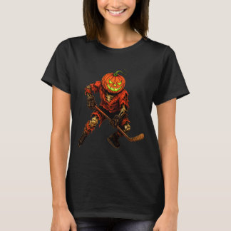 Zombie Hockey Player Costume Skeleton Ice Hockey H T-Shirt