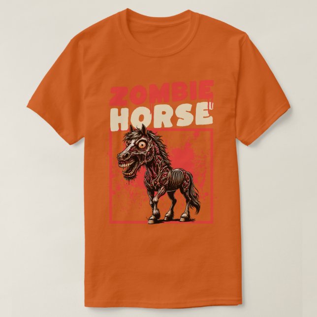 Zombie Horse funny T-Shirt (Design Front)