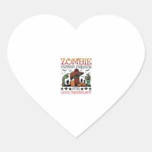 Zombie Human Organs Liver Transplant Halloween Gra Heart Sticker