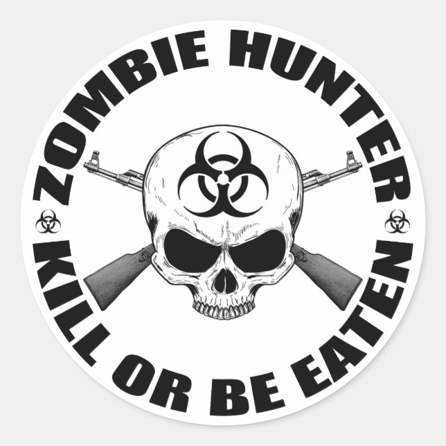 Zombie Hunter 2 Classic Round Sticker (Front)
