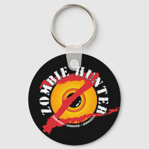 Zombie Hunter Badge Keychain