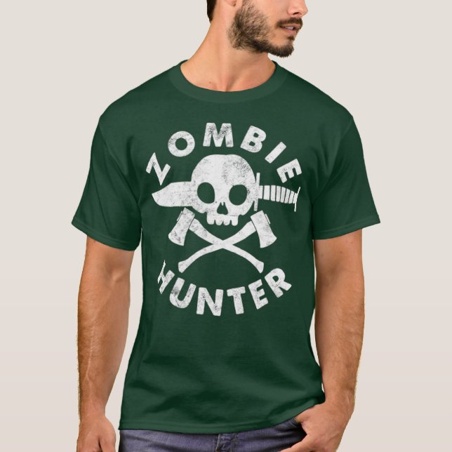 Zombie Hunter Funny hunter of zombies T-Shirt (Front)
