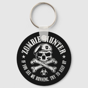zombie hunter undead living dead key ring