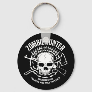 zombie hunter undead living dead key ring