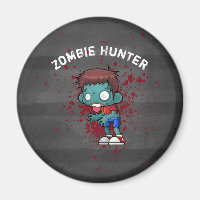 Zombie Hunter with Blood Splatter Creepy Cool