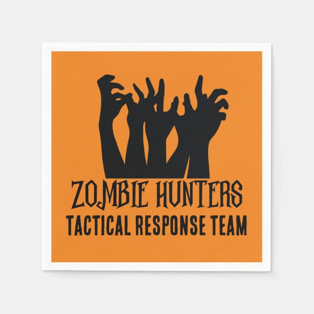 Zombie Hunters Tactical Response Team Napkin (Front)