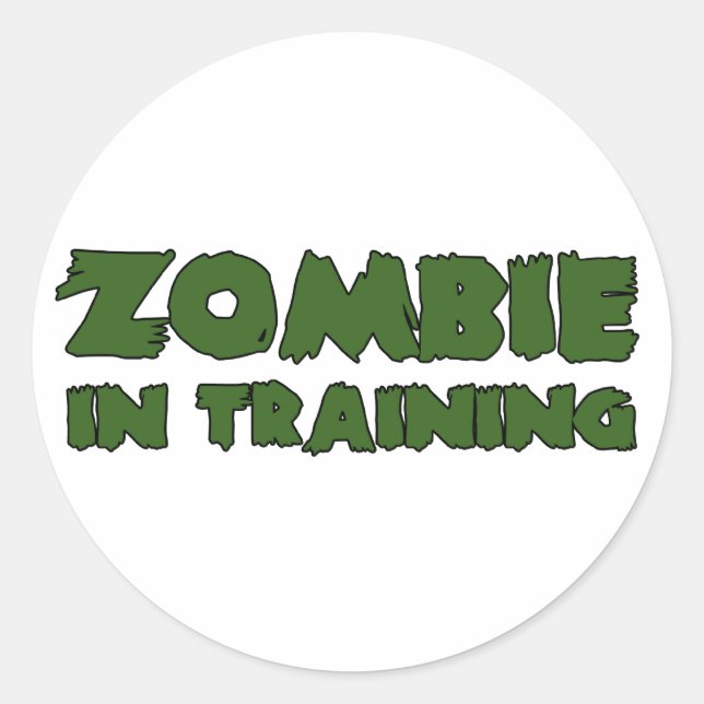 Zombie In Training Classic Round Sticker (Front)