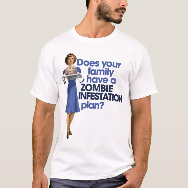 Zombie Infestation Plan T-Shirt (Front)