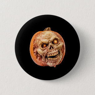 Zombie-Inspired Horror Pumpkin Funny Halloween  6 Cm Round Badge